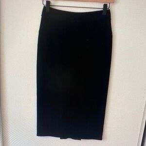 Vintage Diane Von Furstenberg Womens 2 Wool Blend Black Pencil Skirt Classic